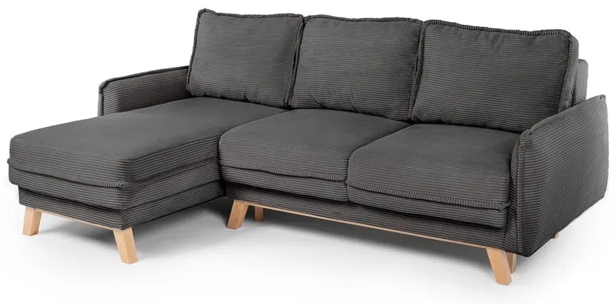 Променлив сив велурен разтегателен диван Tori - Bonami Selection