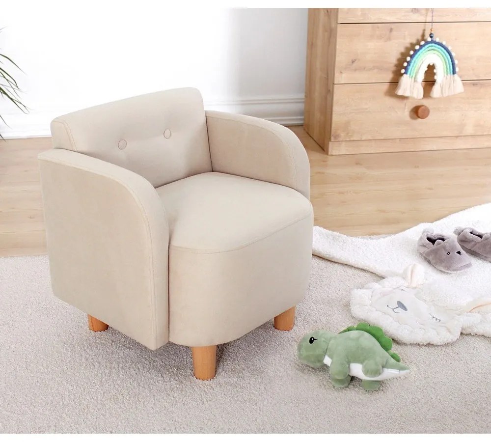 Кремав детски фотьойл Volie – Artie
