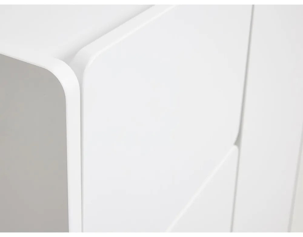 Бяло шкафче 80x100x40 cm Bera – Unique Furniture