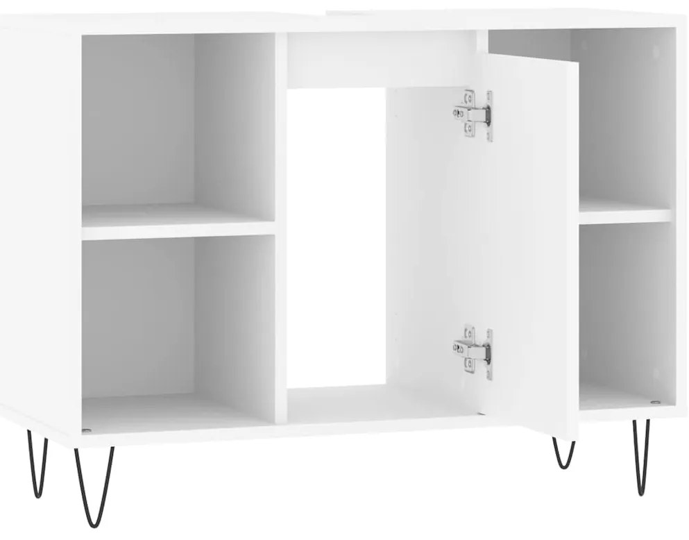 831628 vidaXL Шкаф за баня, бял, 80x33x60 см, инженерно дърво