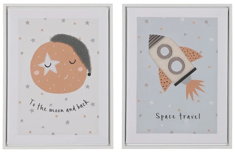 Детски картини в комплект от 2 бр. 30x40 cm Space – Ixia