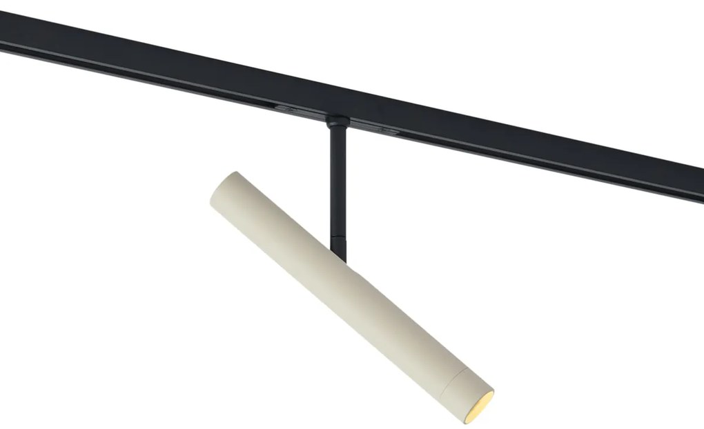 Модерен спот бежов с черно за 1-фазна релсова система - Slimline Avery