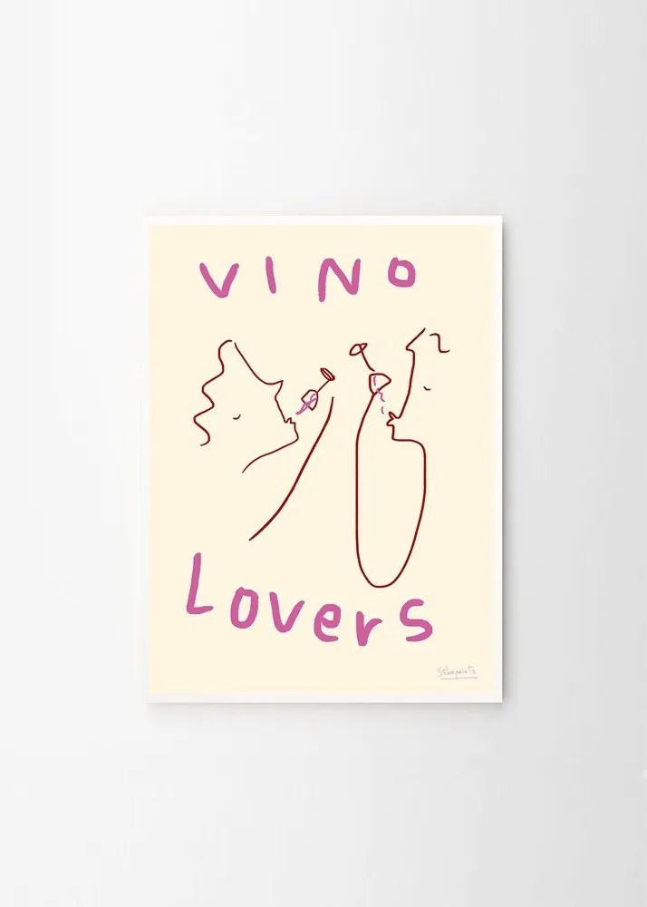 Постер 50x70 cm Vino Lovers – Ruby Hughes – The Poster Club