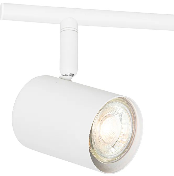 Модерна таванна лампа бяла 5-светлина регулируема квадратна - Jeana