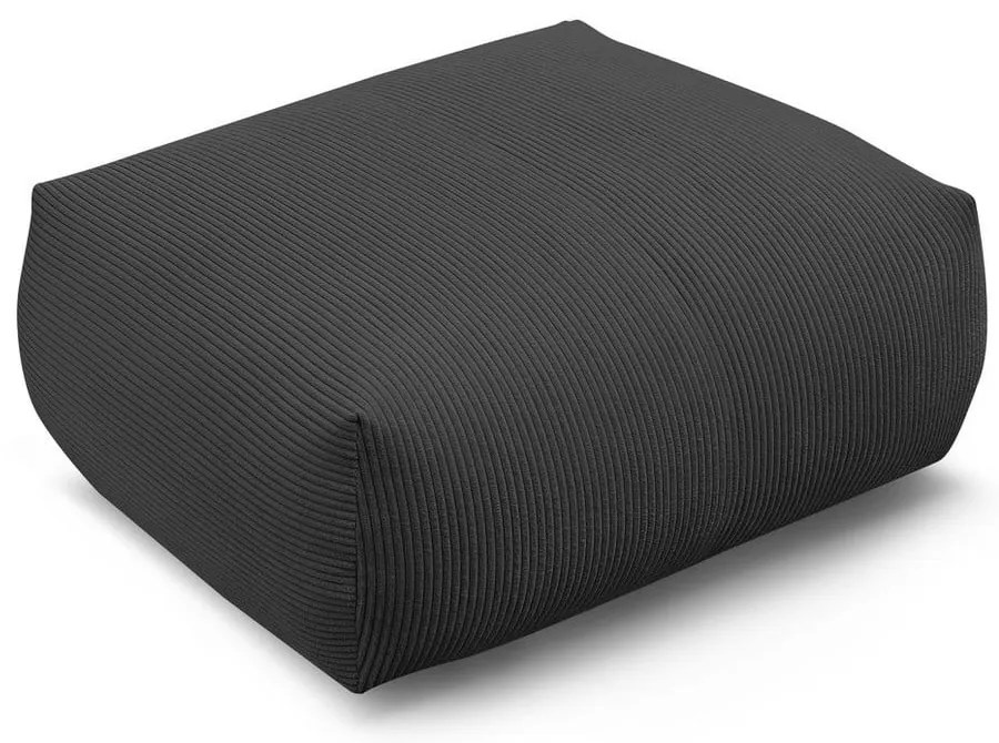 Тъмносива табуретка от рипсено кадифе Voltaire – Bobochic Paris