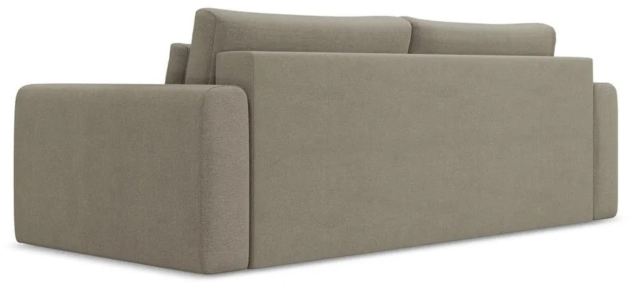 Светлокафяв разтегателен диван с място за съхранение 238 cm Kapua – Makamii