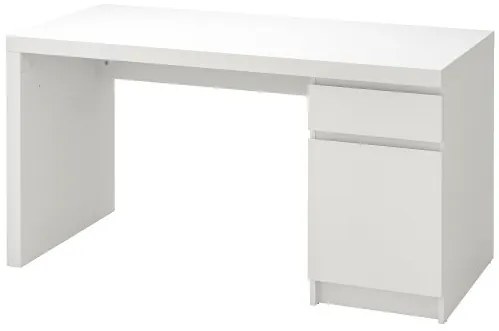 MALM бюро 140x65см, бяло 602.141.59