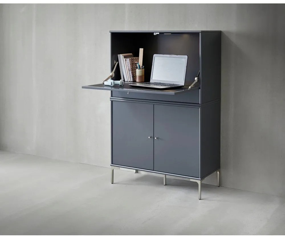 Тъмно сив шкаф за вино 89x76 cm Mistral 004 - Hammel Furniture