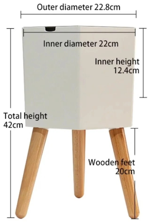 Бяла самонапояваща се саксия , ø 22,8 cm Calla - Tomasucci