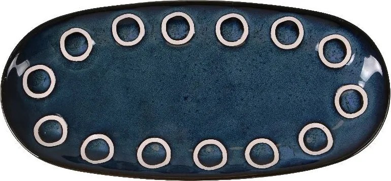 Плато овал LA MEDITERRANEA Almudena Blue, 25x12 cm, порцелан