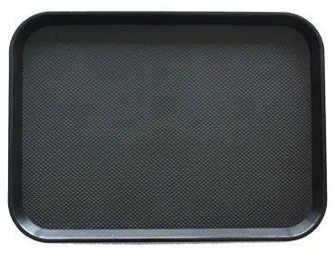Horecano - Пластмасова табла за сервиране с неплъзгащо покритие черна 30x45,5x1см. JW-A1218P