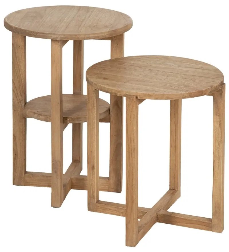 Кръгла странична масичка от масив от минди ø 40 cm Dala – Ixia