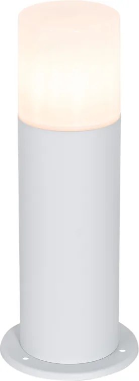 Стояща външна лампа бяла с опал абажур 30см IP44 - Odense
