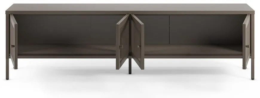 Сива метална маса за телевизор 160x50x35 cm Fayna – Marckeric