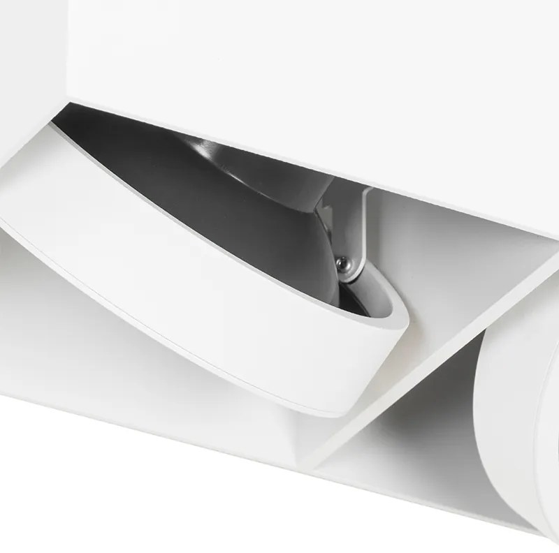 Интелигентен прожектор бял правоъгълен 2-светлина вкл. 2 Wifi GU10 111mm - Box