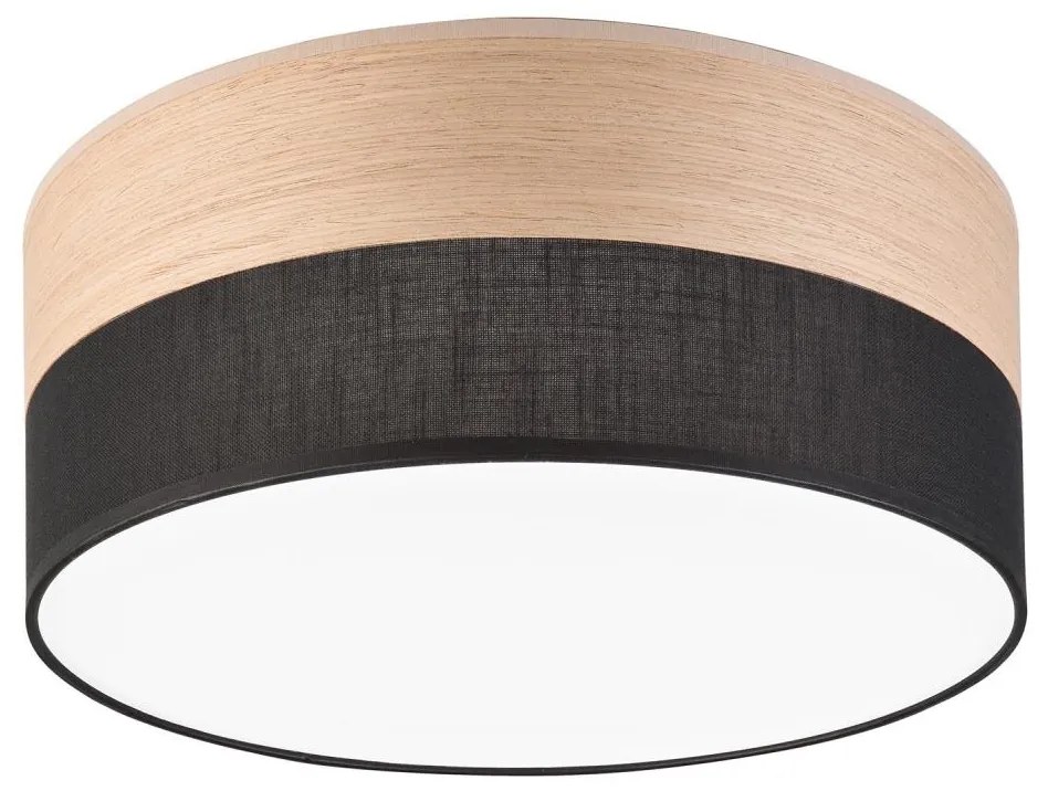 LED Плафониера SIRJA WOOD LED/20W/230V Ø 35 см черен/дъб