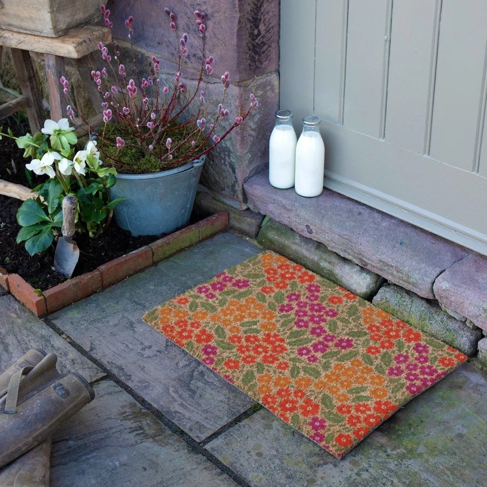 Изтривалка от кокосови влакна 40x60 cm Floral – Artsy Doormats
