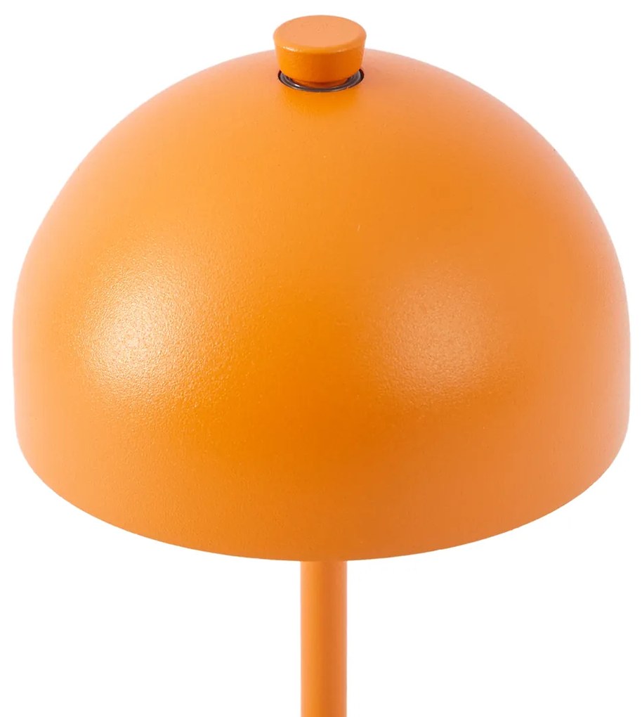 Оранжева настолна лампа с LED IP54 акумулаторна със станция за зареждане - Squirrel