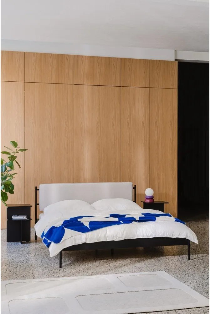 Черно нощно шкафче с рафтове Atik – noo.ma