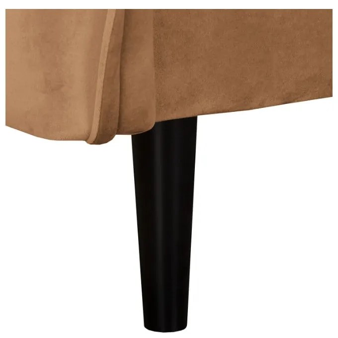 Кафяво кадифено кресло Juli – Ropez