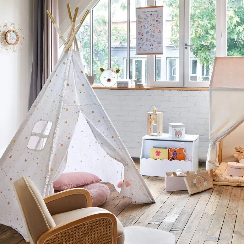 Детска палатка atmosphera Teepee, 130x130x160 cm - Розов