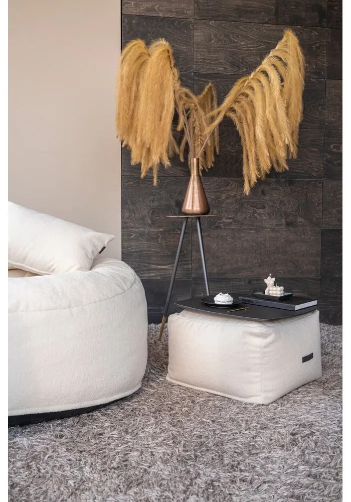 Черен пуф от рипсено кадифе Softbox MooG – SLOWDOWN