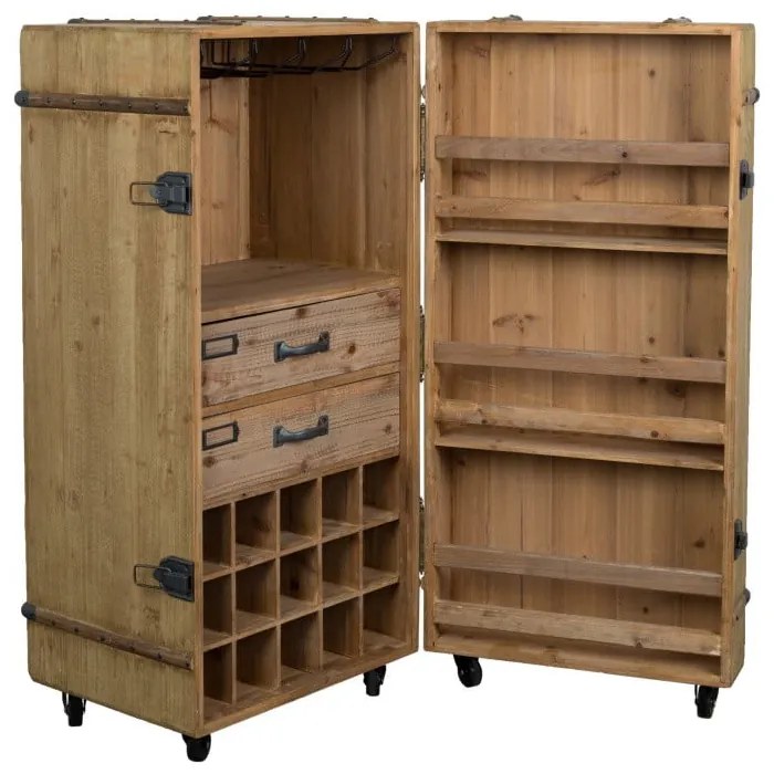 Стойка за вино от елхово дърво за 30 бутилки, 50x109 cm Lico - Dutchbone