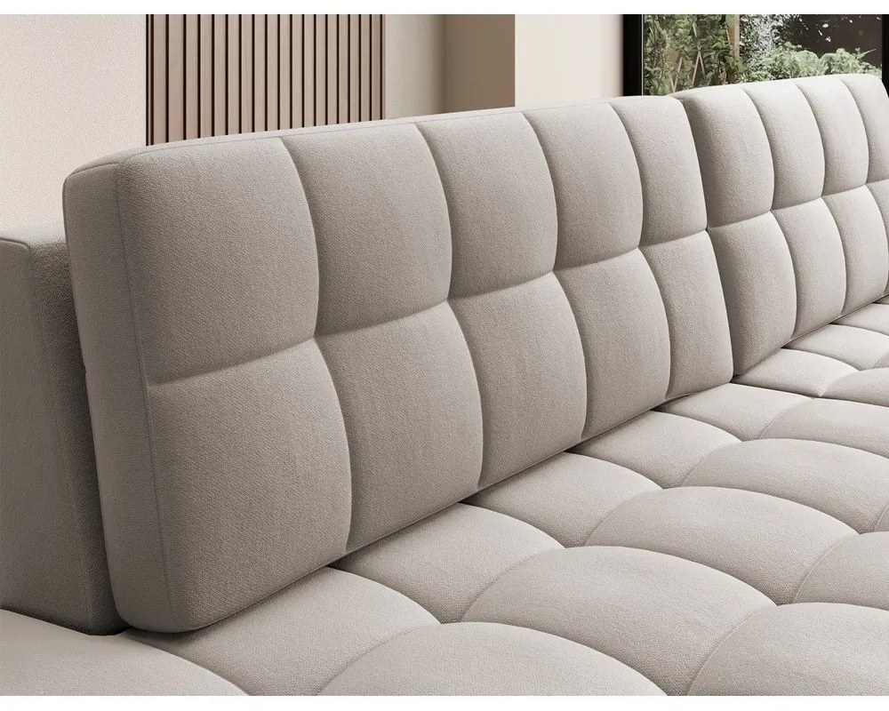 Бежов кадифен разтегателен ъглов диван (десен ъгъл) Blezalt – ELTAP