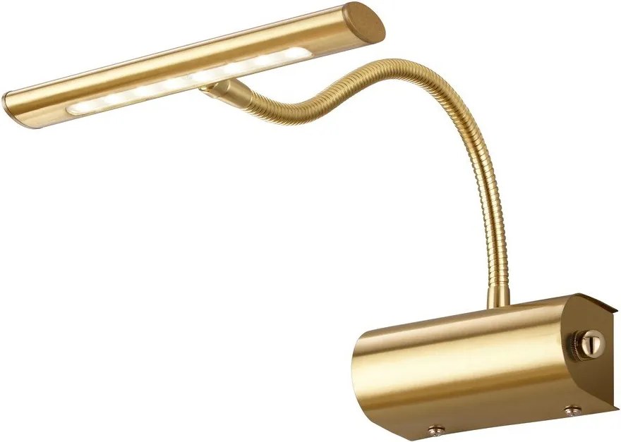 LED стенна лампа с огъваща се структура/затъмняваща се в месингов цвят Curtis – Trio