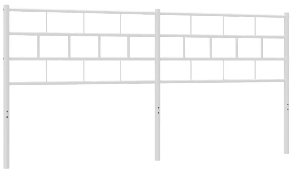 355743 vidaXL Метална табла за глава, бяла, 160 см