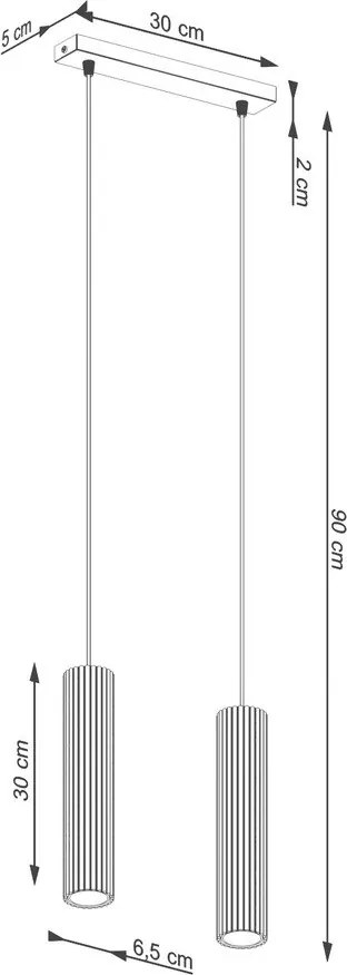 Кафяво-сиво метално висящо осветително тяло Gleam – Sollux