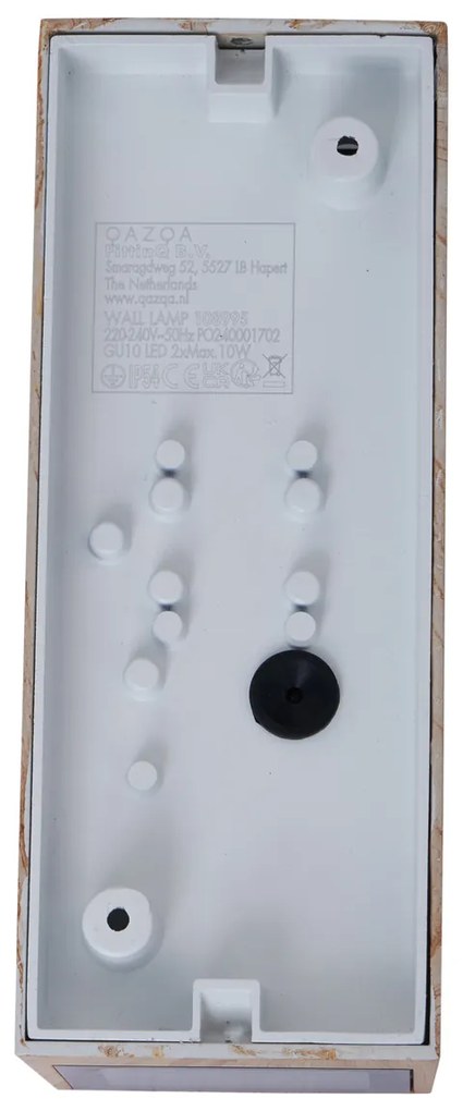 Скандинавска стенна лампа дърво 2 светлини GU10 70mm IP54 - Baleno