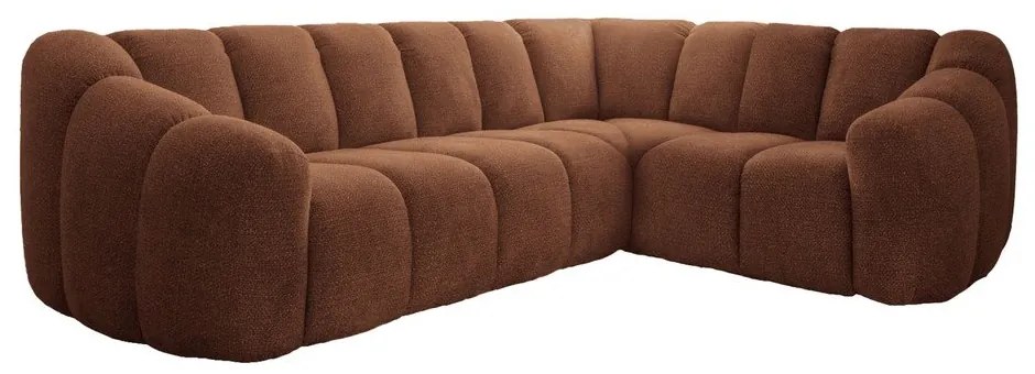 Теракотен ъглов диван (десен ъгъл/L форма) Shell – Miuform