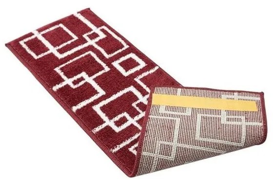 Червени килими за стълби в комплект 13 бр. 22x73 cm Geometric – Mila Home
