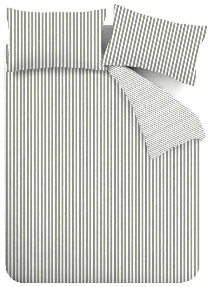 Зелено памучно спално бельо за двойно легло 200x200 cm - Catherine Lansfield