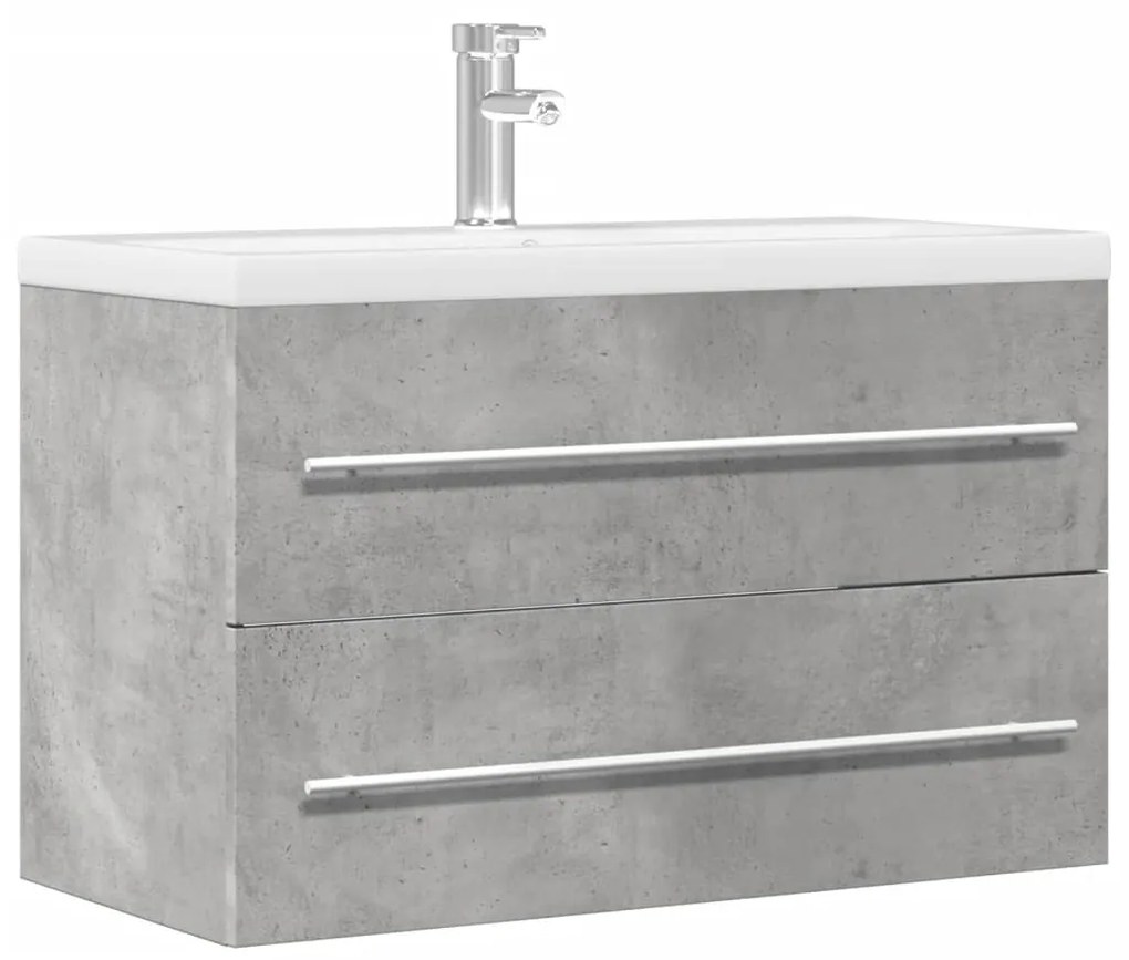 856228 vidaXL Шкаф за мивка, бетонно сиво, 80x38,5x48 см, инженерно дърво