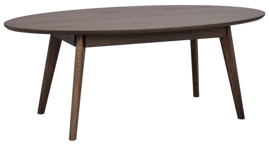 Тъмнокафява масичка за кафе от декор от дъб 65x130 cm Yumi – Rowico
