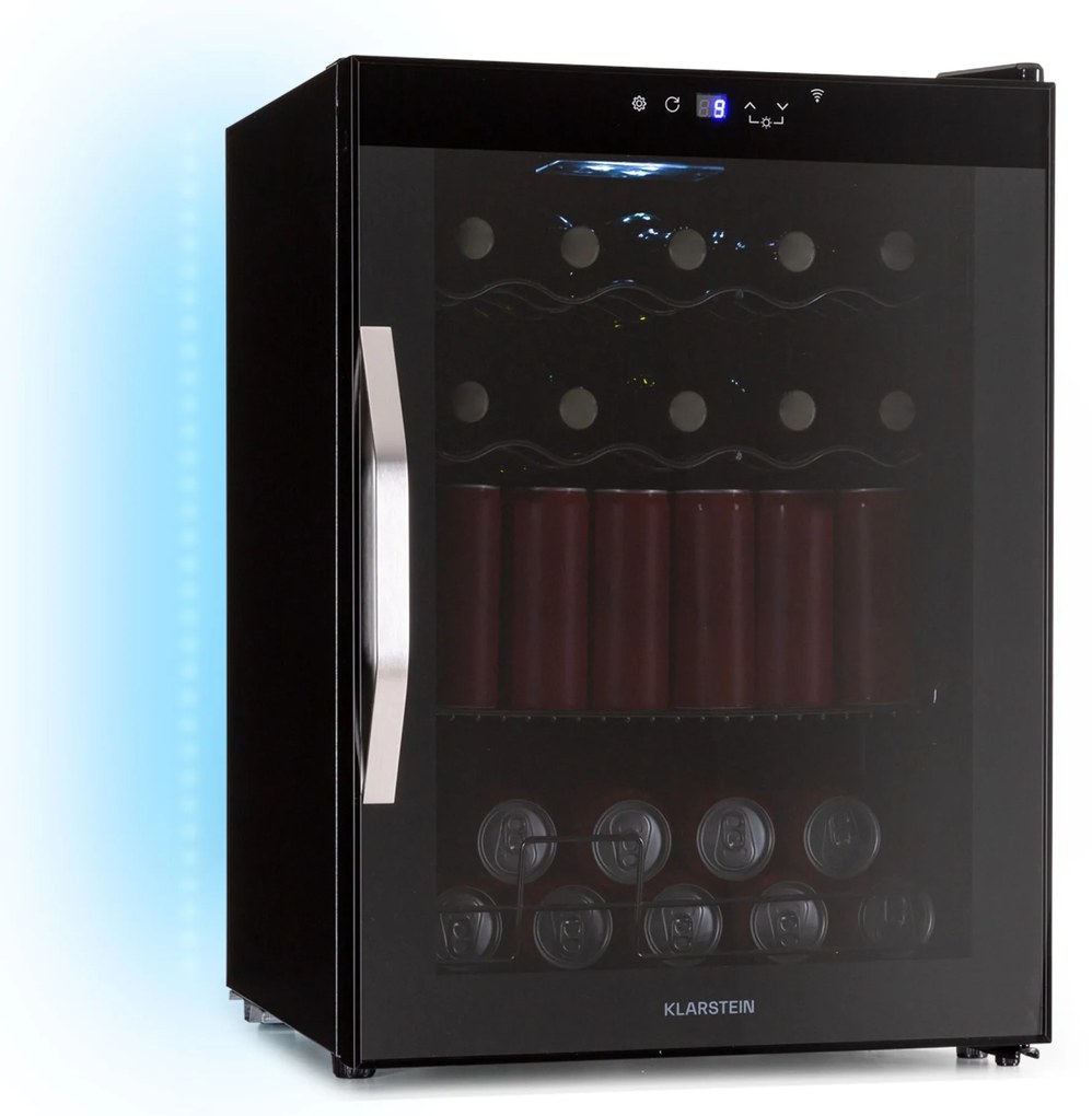 Klarstein Coachella 60 Smart охладител, Wifi, LED, 3 полици, Подсветка, EEK E