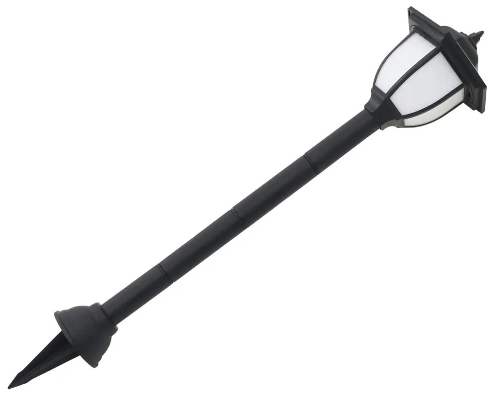 Градински соларни лампи, 3 бр, LED, черни