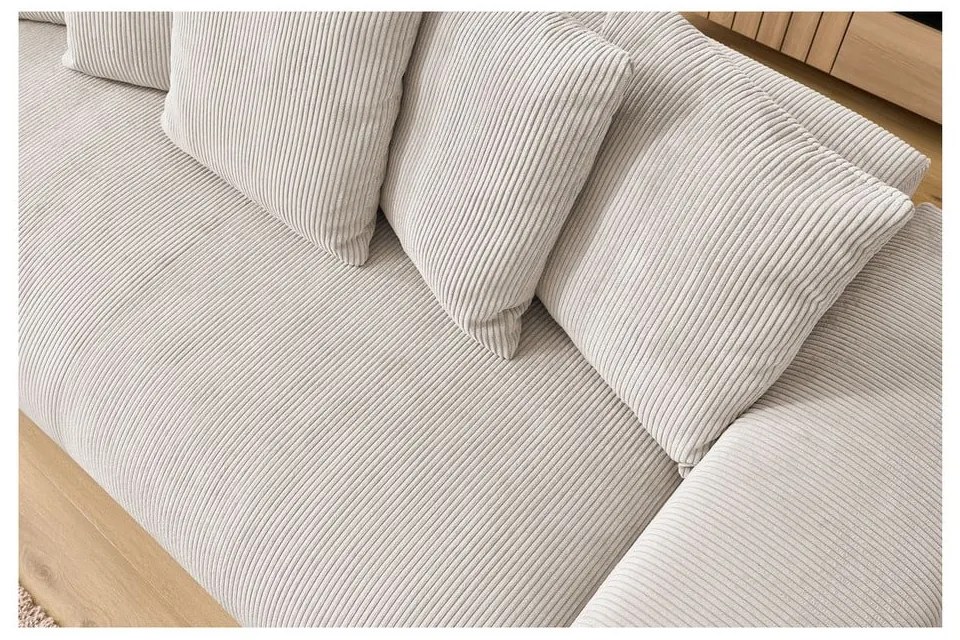 Кремав диван от рипсено кадифе 280 cm Voltaire – Bobochic Paris