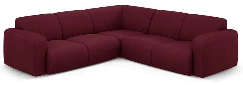 Ъглов диван в цвят бордо (променлив/L форма) Molino – Micadoni Home