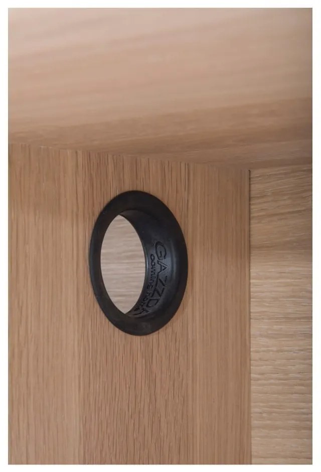 Черна/естествена маса за телевизор от масивен дъб 200x48 cm Fina – Gazzda