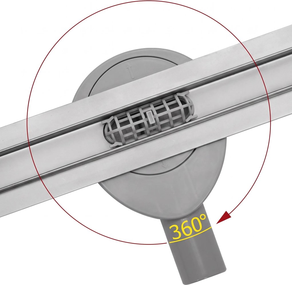 Линеен сифон Rea Neo Slim Pro Nickel Brush INOX 90