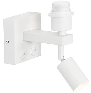 Модерна стенна лампа бяла с лампа за четене - Brescia