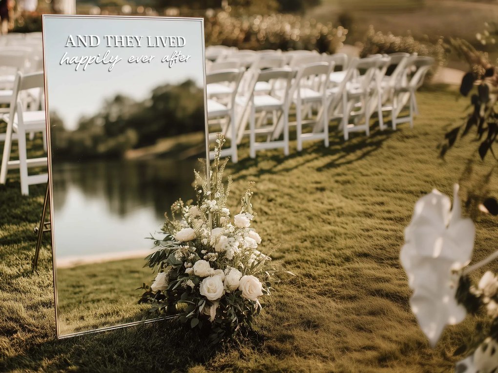 Стикер за огледало S14 – And they lived happily ever after 77x19