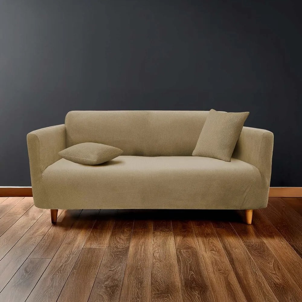 Кафяво триместно ластично покривало за диван Sacha – douceur d'intérieur