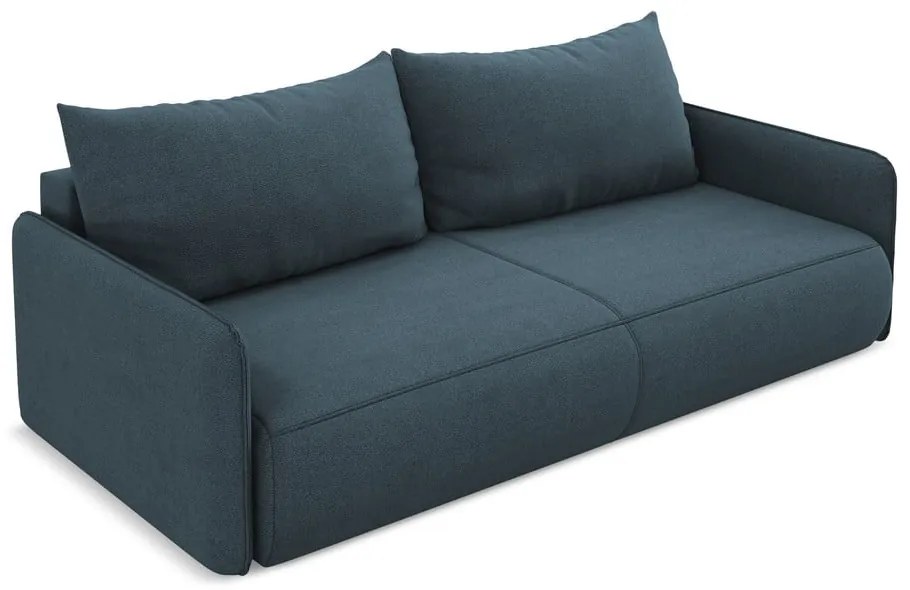 Син разтегателен диван с място за съхранение 216 cm Nanea – Makamii