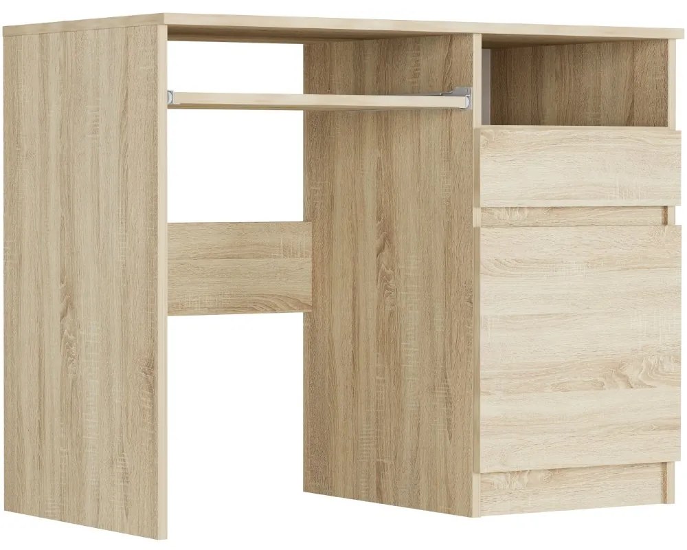 Модерно писалище с шкаф 90x50 cm - различни цветови варианти Бял