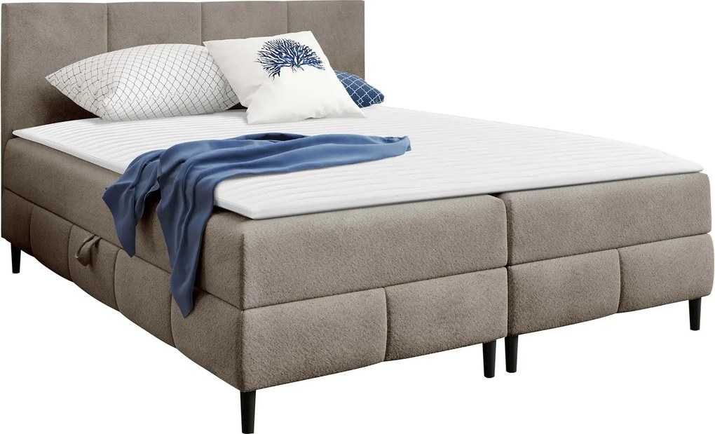 Тапицирано легло Box Best II-Бежово-180 x 200