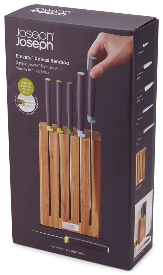 Комплект ножове в бамбукова поставка Elevate - Joseph Joseph